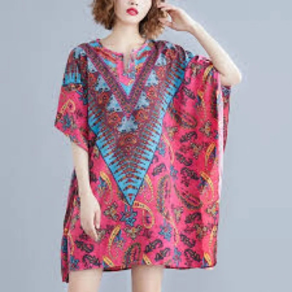 COIGARSAM Beach Style Women Mini dress Summer National Wind size Small - Picture 2 of 16